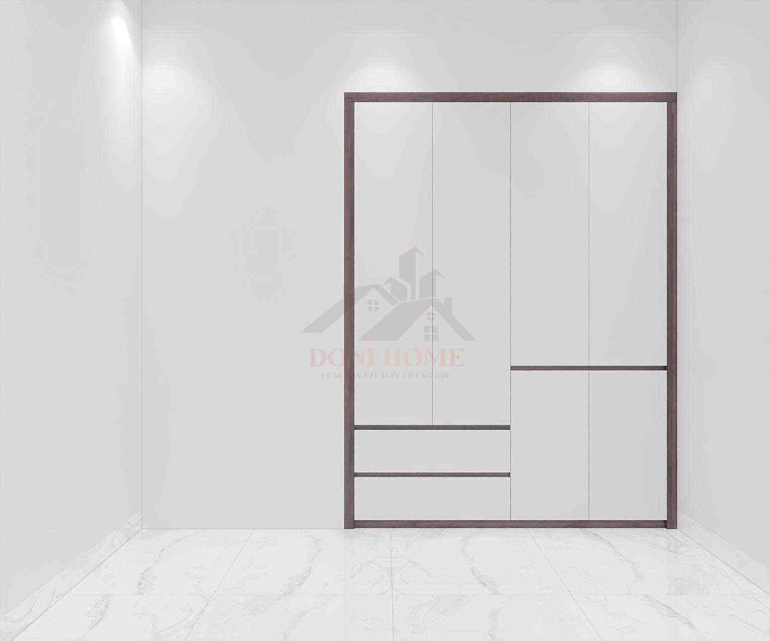 Tủ quần áo âm tường mẫu không tay năm TA06